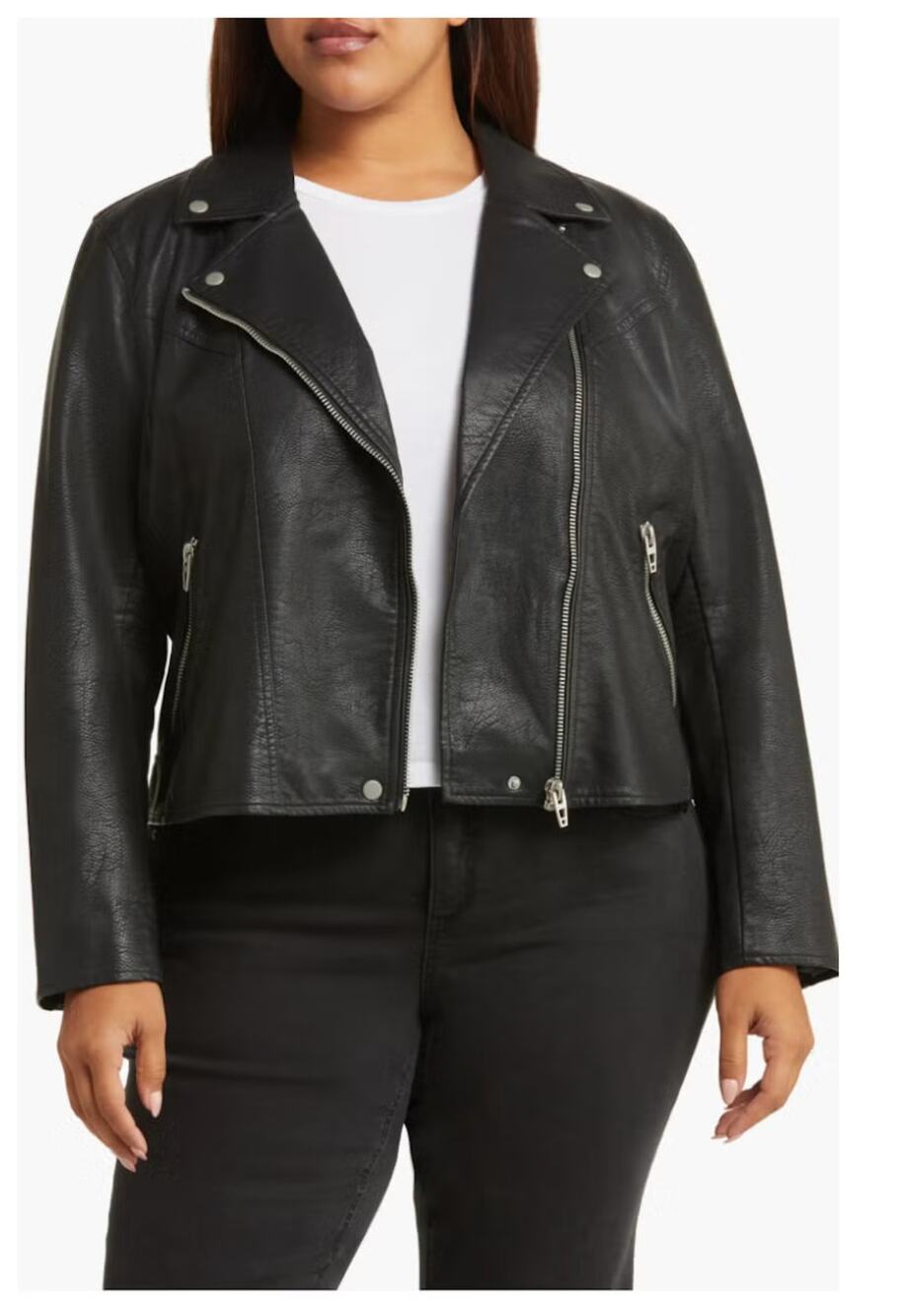 NEW BLANKNYC Faux Leather Moto Jacket Size 1X